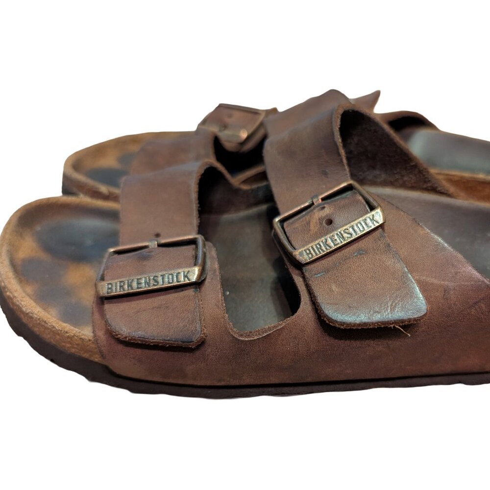 Birkenstock Leather Arizona Sandals Size 42 EU, 9 US Brown Leather